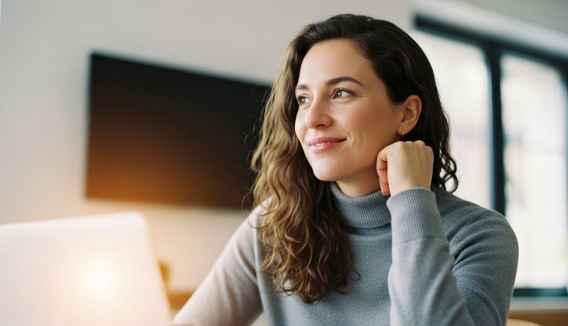 Eine Freelancerin freut sich über neue Anfragen, die ihre Webseite als Kundenmagnet generiert.