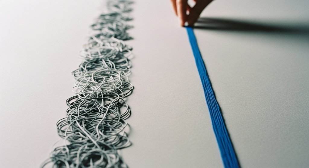 Symbolbild für den Wechsel von chaotischer zu strategischer Kundenakquise.