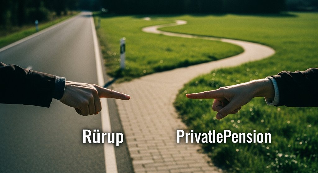 Ein Freelancer wägt die Optionen zwischen starrer und flexibler Altersvorsorge ab.