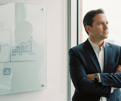 Ein Geschäftsführer plant die Strategie für sein Social Media Marketing Inhouse Team.