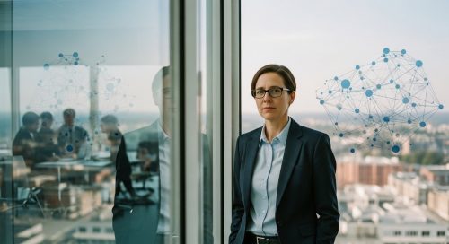 Ein Geschäftsführer wägt die strategische Entscheidung zwischen Inhouse-Marketing und Agentur ab.