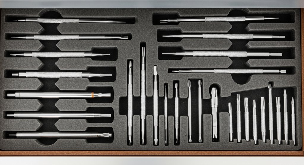 Eine perfekt organisierte Werkzeugschublade als Metapher für SEO-Tools und -Prozesse.