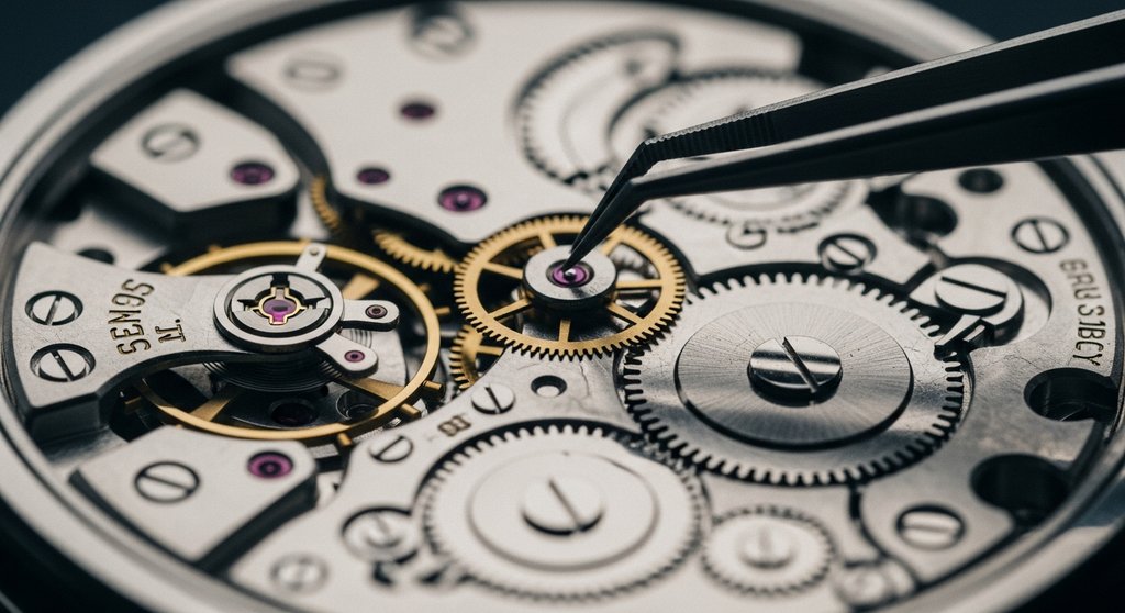 Präzise Zahnräder eines Uhrwerks symbolisieren die Kontrolle durch Inhouse-Marketing-Automation.