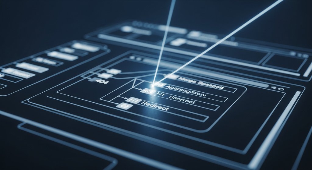 Visualisierung eines technischen SEO-Audits mit einem Crawler wie Screaming Frog.