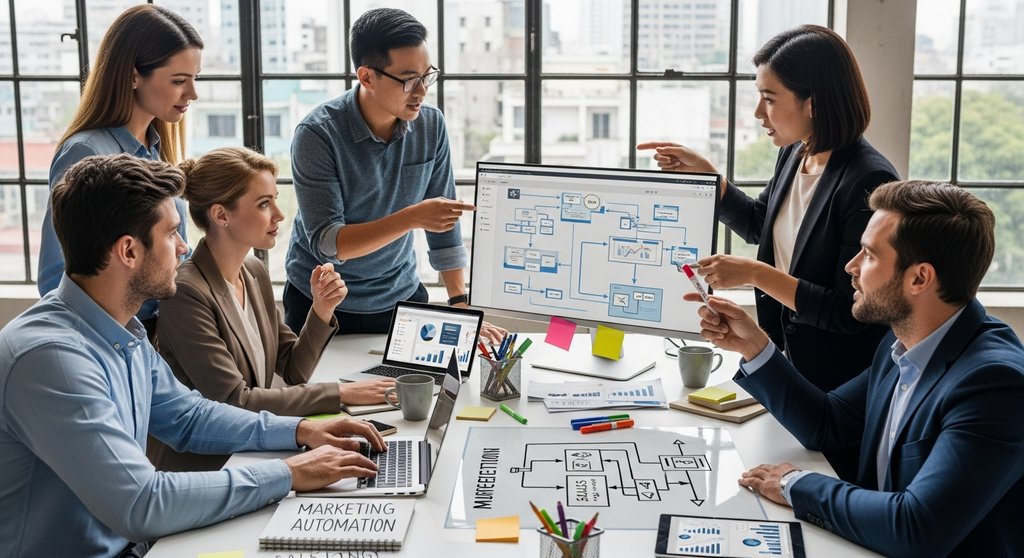 Marketing- und Sales-Team arbeiten inhouse erfolgreich an der Marketing Automation Strategie.