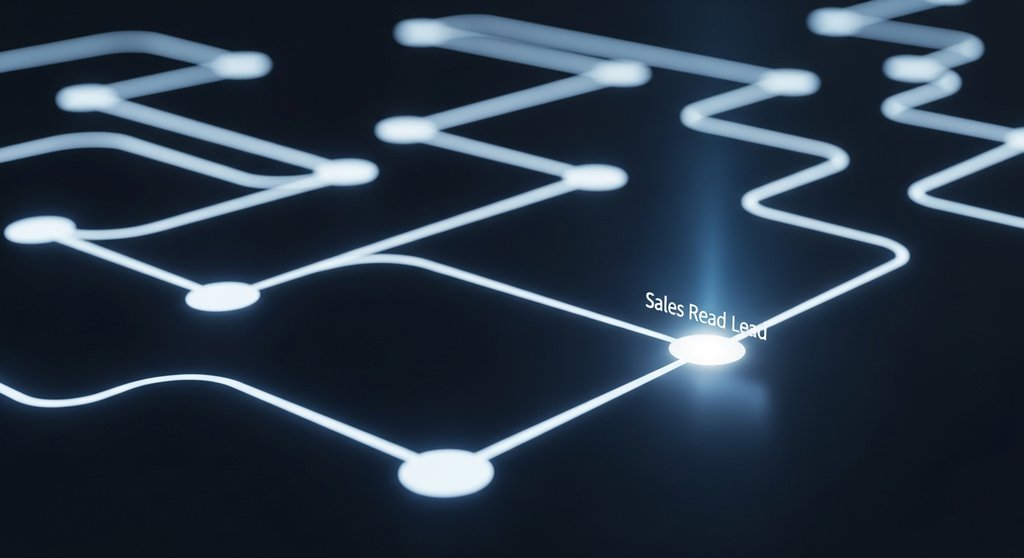 Visualisierung einer automatisierten Customer Journey in einem Marketing Automation Tool.