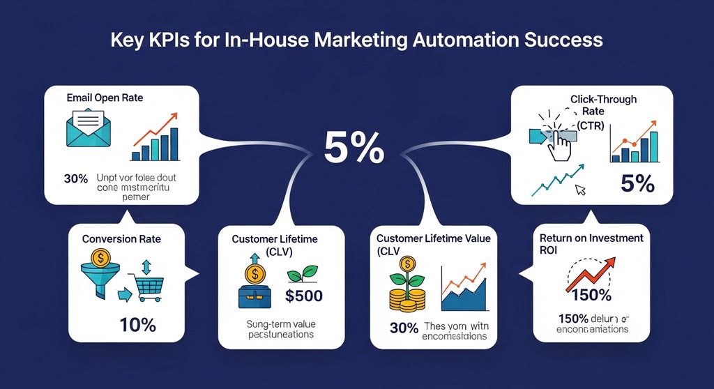 Wichtige KPIs für den Erfolg von Inhouse Marketing Automation.
