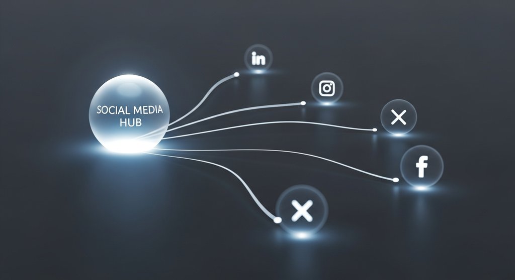 Zentrales Social Media Management Tool zur Steuerung verschiedener Kanäle.